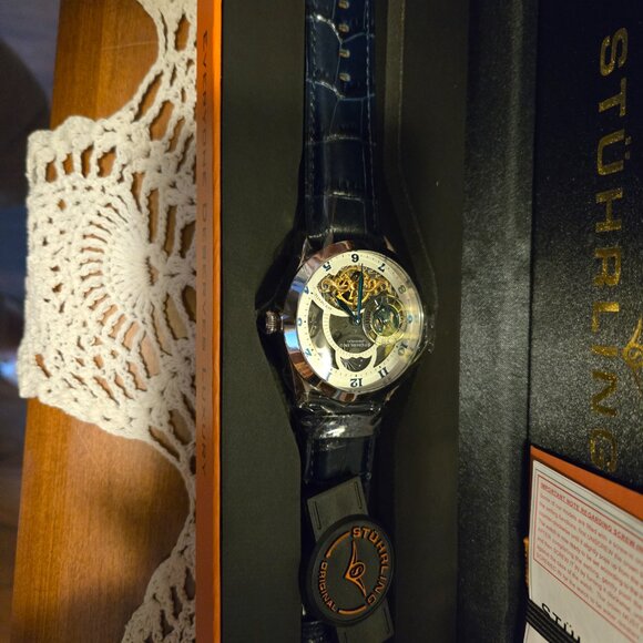 BRAND NEW NEVER OUT OF BOX MENS STUHRLING SPECIAL RESERVE 3921 AUTOMATIC 44mm SK - Picture 4 of 5